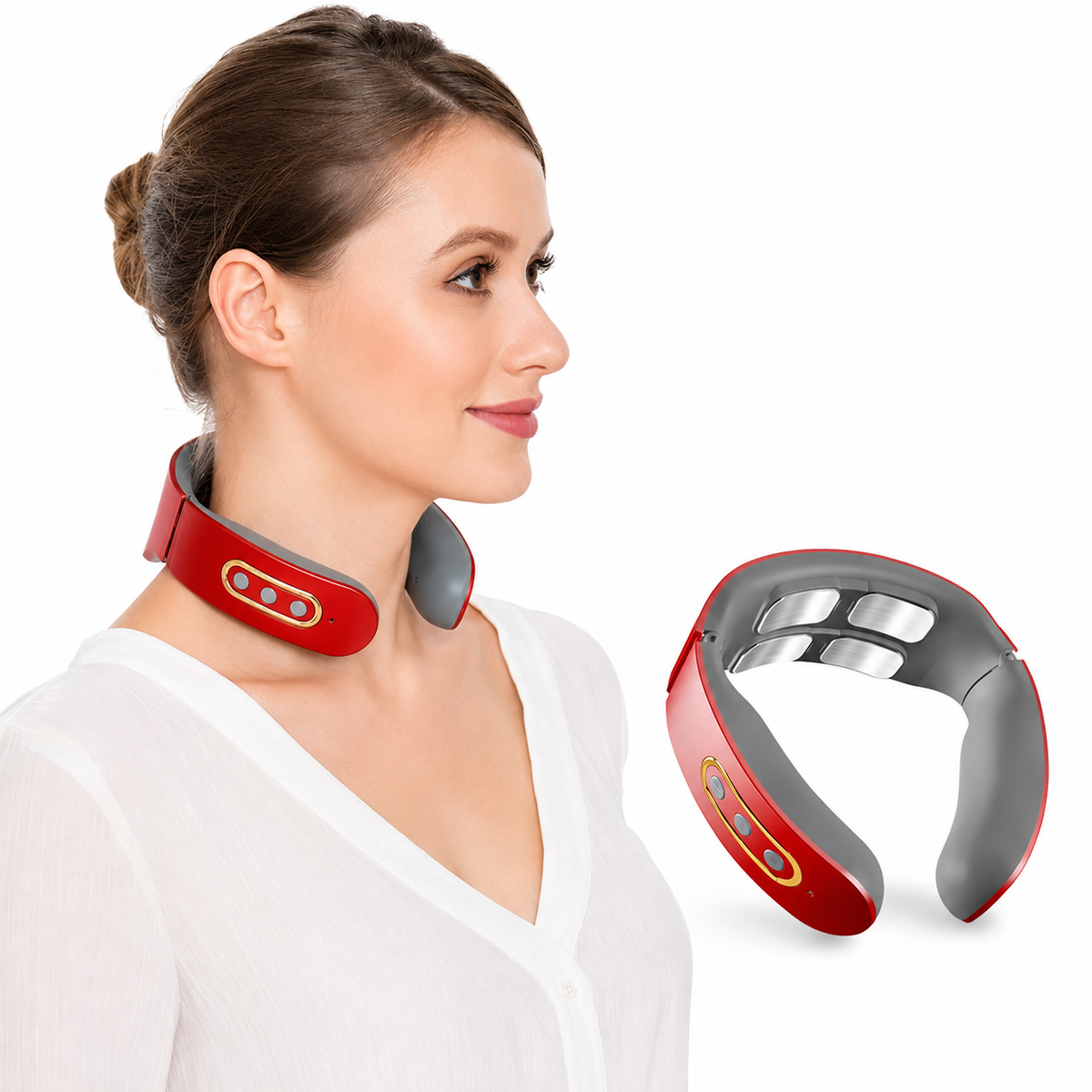 Electric Neck Massager with Heat – Cervical Spine Relief & Hot Compress Therapy