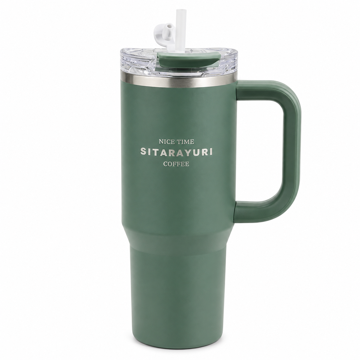 Stainless Steel Insulated Tumbler 900ml | Double-Wall with Straw & Handle
